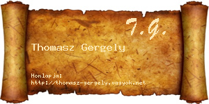 Thomasz Gergely névjegykártya